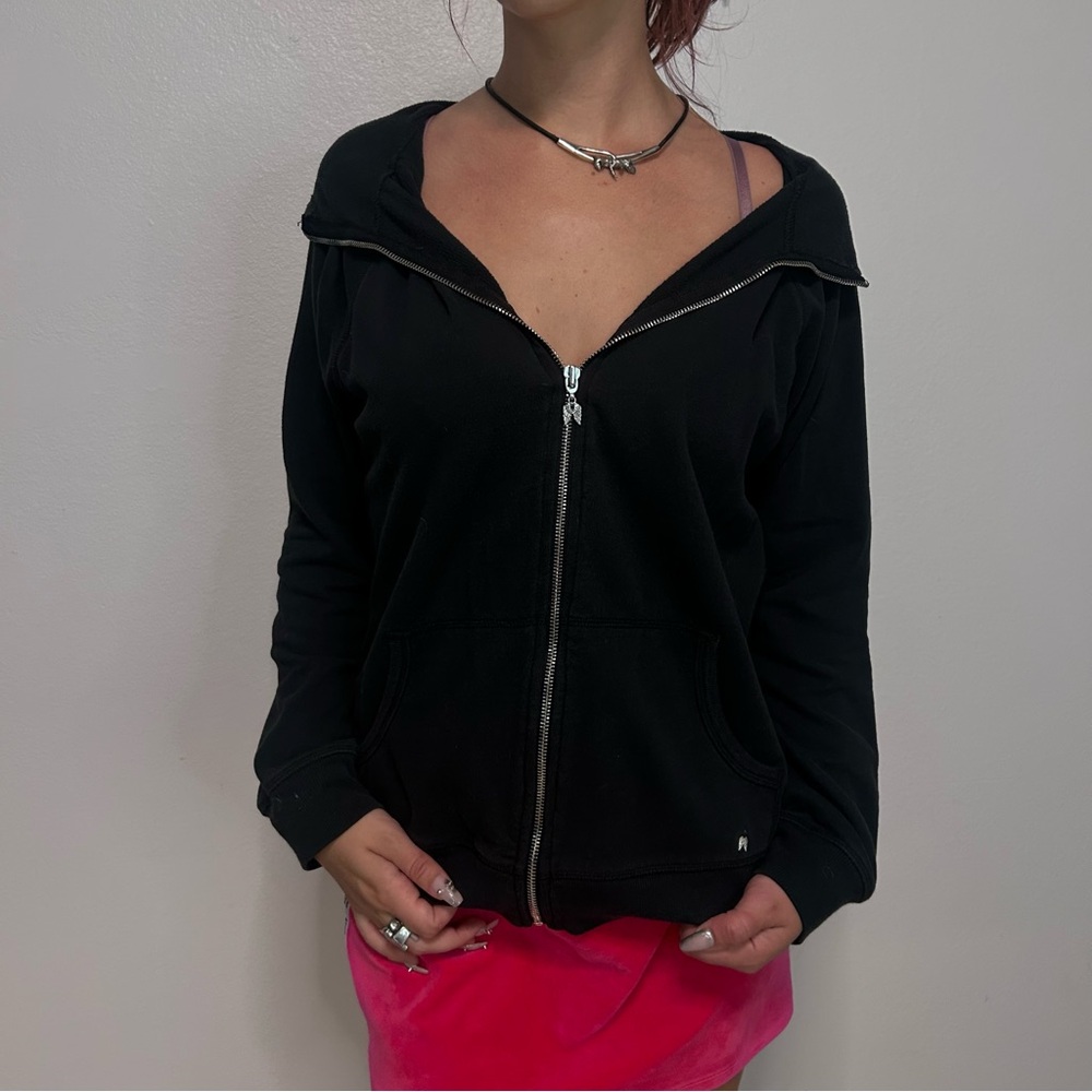 Black Zip-Up Hoodie